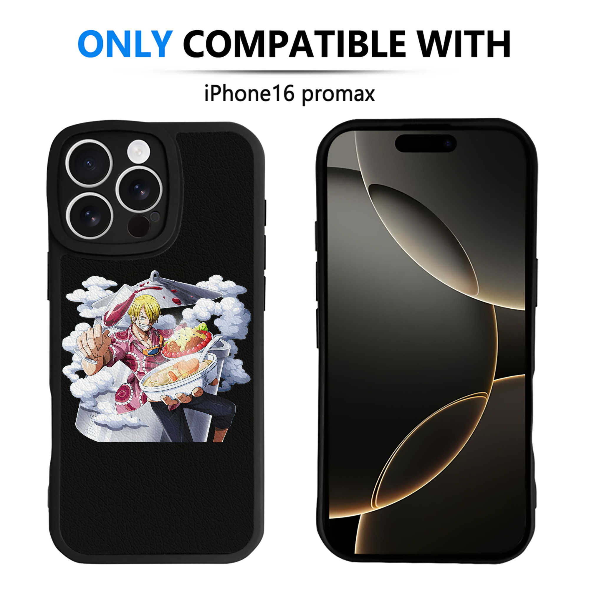 （画像用） ワンピース サンジ ONE PIECE Sanji 【iPhone 16シリーズ対応】シリコンスマホケース（レザー調） 材質：シリコン